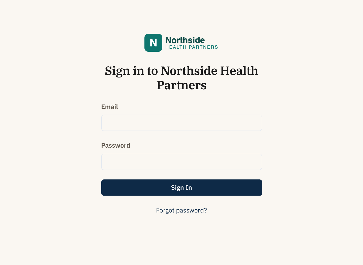 A sign-in page showing a partner&rsquo;s logo and name at the partner&rsquo;s own web address